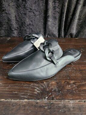 A New Day Amber Black Slip-on Mule Flats/Sz. 7 💥New with Tag💥